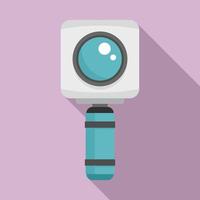 Underwater action camera icon, flat style vector