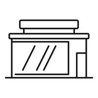 Village exhibition center icon, outline style vector