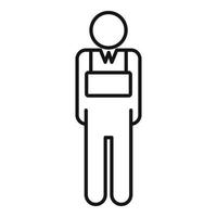 Unemployed manager icon, outline style vector