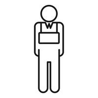 Unemployed manager icon, outline style vector