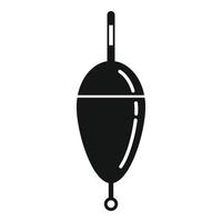 Bobber bait icon, simple style vector