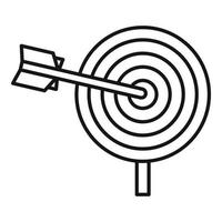 Company business target icon, outline style vector