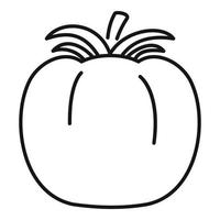 Tomato icon, outline style vector