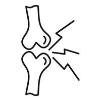 Injury bone icon, outline style vector