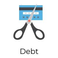 Trendy Debt Concepts vector