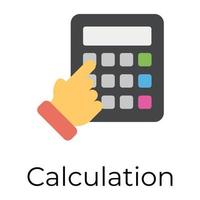 Trendy Calculation Concepts vector