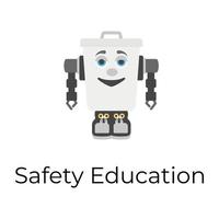Trendy Safety Robot vector