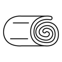 Roll blanket icon, outline style vector