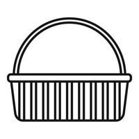 Wicker straw icon, outline style vector