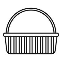 Wicker straw icon, outline style vector