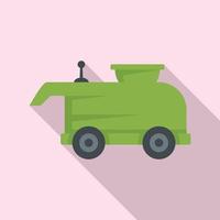 Farm machine icon, flat style vector