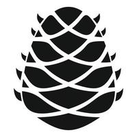 Botanical pine cone icon, simple style vector