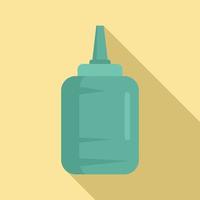 Used glue bottle icon, flat style vector