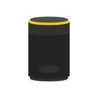 Cloud smart speaker icon, flat style vector