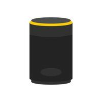 Cloud smart speaker icon, flat style vector