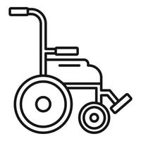 Safety wheelchair icon, outline style vector