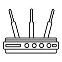 Network router icon, outline style vector