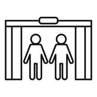 People elevator icon, outline style vector