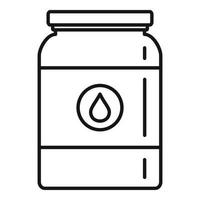 icono de tarro de leche, estilo de contorno vector