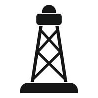 icono de torre de perforación de energía, estilo simple vector