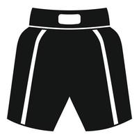 icono de pantalones cortos de boxeo, estilo simple vector