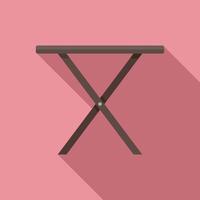 Folding small table icon, flat style vector