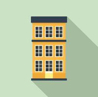 Swedish apartments building icon, flat style vector