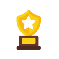 Golden yellow trophy icon For the winner of a sports event png