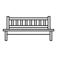 Garden bench icon, outline style vector