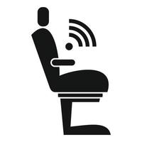 icono de asiento wifi, estilo simple vector