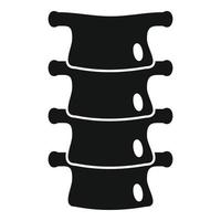 icono de la columna vertebral, estilo simple vector