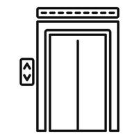 Broken elevator icon, outline style vector