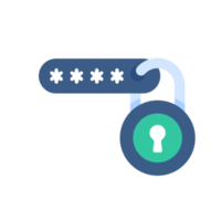 Authentication by entering a password to access information png