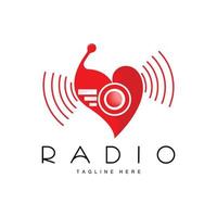 logotipo de radio, diseño de podcast, vector de marca de producto de icono de transmisión