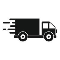 Fast free delivery icon, simple style vector