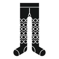 Dotted tights icon, simple style vector
