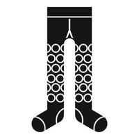 Dotted tights icon, simple style vector