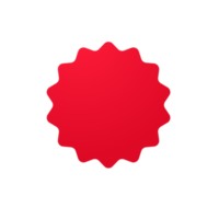 red basic shape for new product stickers special offer label png