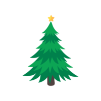 Christmas tree. A pine tree decorated with colorful lights to celebrate Christmas. png
