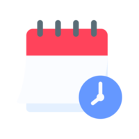 Calendar icon. A red calendar for reminders of appointments and important festivals in the year. png