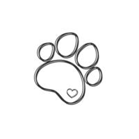 design gli amori cani. cuore, osso e galleggiante cane piedi per animale domestico forniture I negozi. png