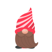 gnomo de navidad. un pequeño gnomo con un gorro de lana rojo. celebrar en navidad png