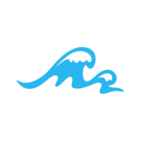 blue water wave line icon in the sea png