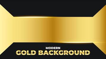 Elegant Golden background with golden light and black shape elements. luxury Modern flat style modern concept. vector illustration for design