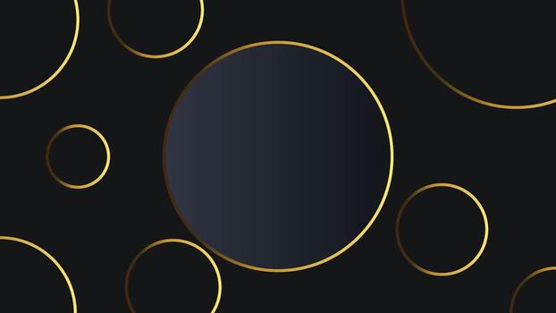 Elegant Circle background with golden stroke and Gradient shape elements. luxury Modern flat style modern concept. vector illustration for design