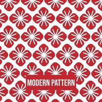Abstract geometric pattern with flowers pattern seamless vector background. Red and White texture can be used in cover design, book design, poster, cd cover, flyer, website backgrounds or ads