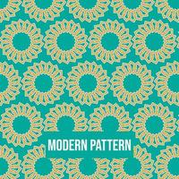 Abstract geometric pattern with flowers ramadhan pattern seamless vector background. Green and Yellow texture can be used in cover design, book design, poster cover, flyer, website backgrounds or ads