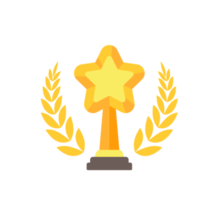 golden star trophy for the winner of the contest png