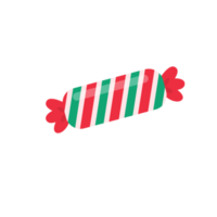 Weihnachtssüßigkeit. rot und grün gefärbte Schokoriegel für Kinder bei Weihnachtsfeiern. png