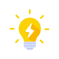 ljus Glödlampa ikon. ljus Glödlampa idéer och kreativitet. analytisk tänkande för innovation bearbetning png